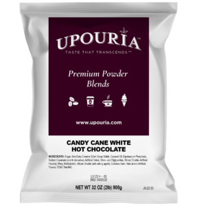 UPOURIA® Candy Cane White Hot Chocolate Mix (6) 2 lb Pouches