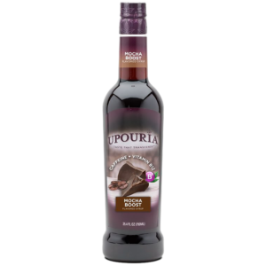 UPOURIA Mocha Boost Coffee Flavored Syrup (12) 750 mL Bottles with (6) Pumps