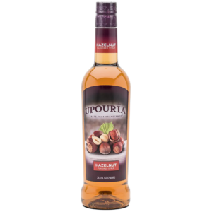 UPOURIA Hazelnut Flavored Syrup (12) 750 mL Bottles with (6) Pumps