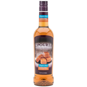 UPOURIA Sugar Free Caramel Flavored Syrup (12) 750 mL Bottles with (6) Pumps
