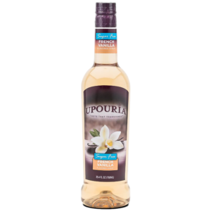 UPOURIA Sugar Free French Vanilla Flavored Syrup (12) 750 mL Bottles with (6) Pumps