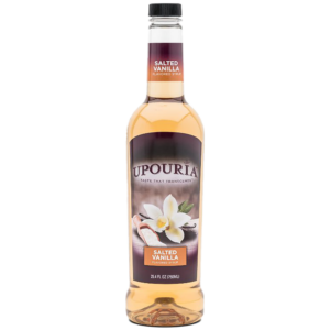 UPOURIA Salted Vanilla Flavored Syrup (12) 750 mL Bottles with (6) Pumps