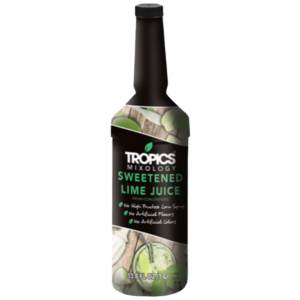 Tropics Mixology Sweetened Lime Juice (12) 1 Liter Bottles