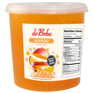 Dr. Boba Mango Popping Boba 7.5 lb Tubs
